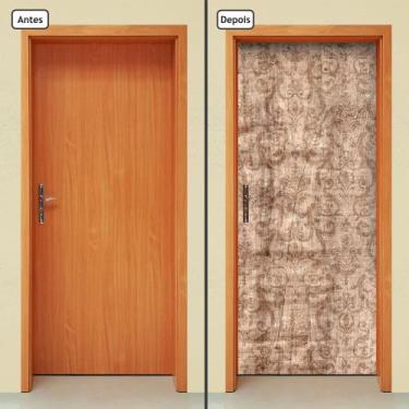 Imagem de Adesivo Decorativo de Porta - Madeira - 474cnpt - Allodi