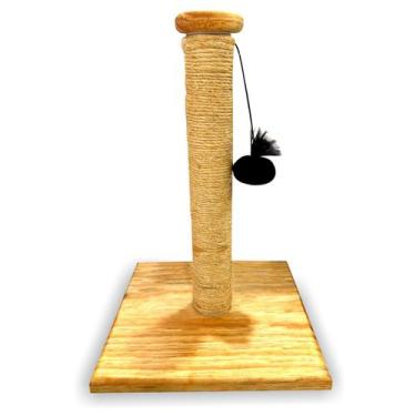 Imagem de Arranhador Para Gatos Poste Sisal Brinquedo Com Bolinha Pet - JJveras