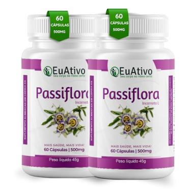 Imagem de Passiflora 02 unidades 500mg 60 Cápsulas Euativo
