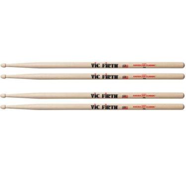 Imagem de Kit 2 Pares Baquetas Vic Firth 7A American Classic Cod1265
