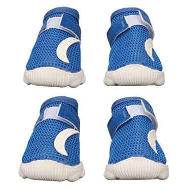 Imagem de GLOGLOW Botas de malha para cães, sapatos para filhotes de cachorro vestíveis para evitar amortecimento antiderrapante para caminhadas (tipo 3)