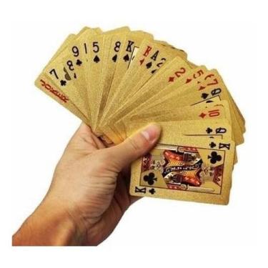 Imagem de Baralho Dólar Poker Cartas Jogos D'água Dourado - ShopMix