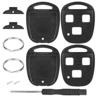 Imagem de 2 Conjuntos de Capas para Chaveiro, 3 Botões Capa de Chave Carro com Chaveiro para RX350 RX330 RX300 RX400h RX450h ES300 ES330 GS300 GS400 GS430 GX470 IS300 IS330 LS400 LS430 LX470 SC430