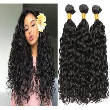 Imagem de Pacotes de cabelo HeiOwuio Water Wave Brazilian Remy Human Hair