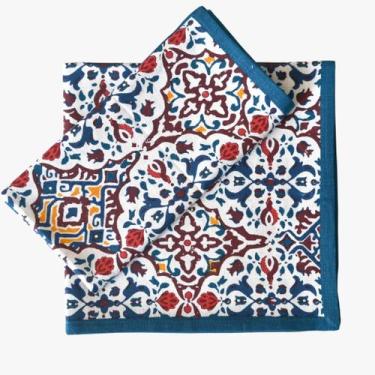 Imagem de Guardanapos de pano FINGERCRAFT, conjunto de 12 algodão e linho 51x51 