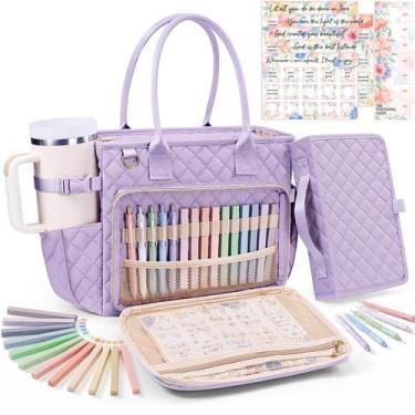 Imagem de Bolsa bíblica FLOE, sacola acolchoada grande com kit de estudo