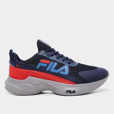 Imagem de Tênis Infantil Fila Progress, Marinho, Vermelho, 29