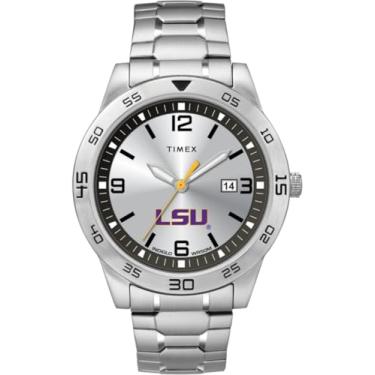 Imagem de Timex Tribute Relógio masculino Citation 42 mm Quartzo com pulseira de aço inoxidável, Lsu Tigers, Relógio de quartzo