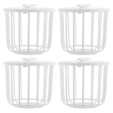 Imagem de Milisten 4 peças de ninho de pássaro para gaiola de papagaio caixa de ninho de pássaro de plástico ninho de pinça gaiola de canário cabana de pássaro material de nidificação de pássaros acessórios