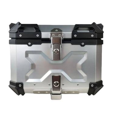 Imagem de Baú Moto Traseiro 55 Litros Universal Antirroubo Aluminio Tronos