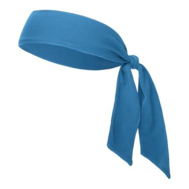 Imagem de GOGO Faixa de cabeça para mulheres, faixa de transpiração ajustável para homens, faixa de suor para corrida de tênis, gravata de cabeça para exercícios e esportes, corrida, futebol, times de basquete