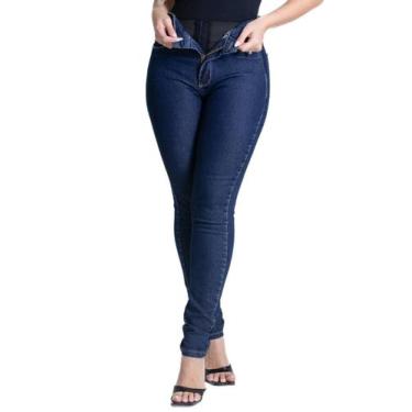 Imagem de Calça Jeans Sawary Super Lipo - 279675 - Azul escuro 48, Azul, 48