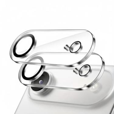 Imagem de (Pacote com 2) Protetor de lente de câmera para iPhone 17 Air, antiarranhões, sem bolhas, protetor de tela de vidro temperado