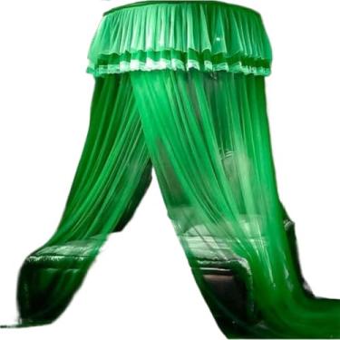 Imagem de Mosquiteiro Indiano Universal Casal Gigante para Cama Box, Queen e Super King - 14m com Abertura Lateral ou Fechado - Proteção Completa Contra Mosquitos(verde,GIGANTE KING COM ABERTURA LAT)