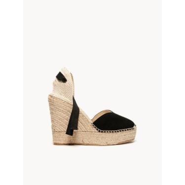 Imagem de Sandália Anabela Alta Romero 12cm Preta - Alhamas, Preto, 35