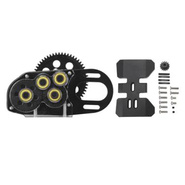 Imagem de SIWOTED 2Low Gearbox com motor Gear Transmissão de dupla velocidade Leve RC Car Gearbox para SCX10 II III para Capra 1/10 (Preta)
