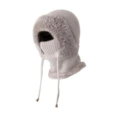 Imagem de Colaxi Balaclava Máscara de Esqui Gorro com Capuz Chapéu de Inverno para Esportes de Inverno Caminhadas Ciclismo Neve, Cinza
