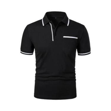 Imagem de Camisas Polo Masculinas Casuais De Verão, Respirável, De Manga Curta, 