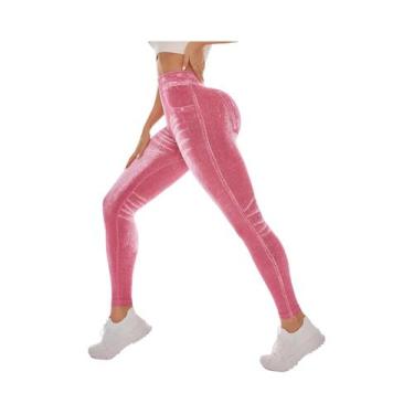 Imagem de Calças De Yoga Sem Costura De Cintura Alta Para Mulheres, Leggings De 