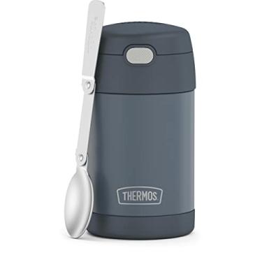 Imagem de THERMOS FUNTAINER Pote de alimentos isolado a vácuo de aço inoxidável de 473 ml com colher, ardósia de pedra