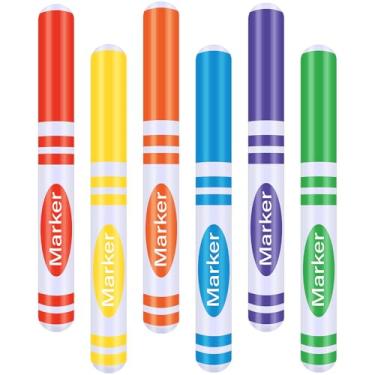 Imagem de Blueweenly 6 peças de marcadores infláveis gigantes para decoração de balões infláveis de volta às aulas, conjunto grande de marcadores infláveis, lembrancinhas de festa para aniversário, casa