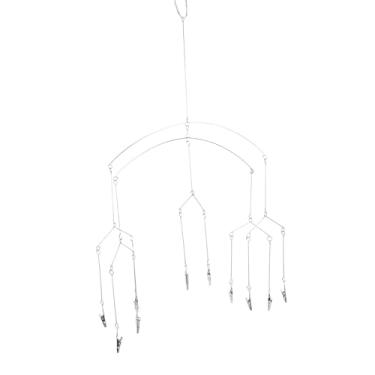 Imagem de Yosoo Cabide de Exibição de Imagens de Aço Inoxidável, Suporte Decorativo de Parede à Prova de Ferrugem Com 10 Clipes, Suporte de Imagens para Pendurar Fotos, Obras de Arte,