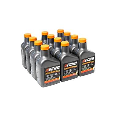 Imagem de Echo 6450005G Power Blend Gold Oil Mix 50:1 para equipamentos de energia externa de 2 tempos/2 ciclos, semisintético de alto desempenho, baixa emissão de fumaça, 378 ml (pacote com 12)