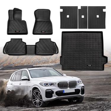Imagem de Conjunto de tapetes personalizados para BMW X5 2019-2025 2026 e forro de carga e tapetes de encosto TPE para todos os climas para BMW X5 40i 50i 45e M M50i G05 acessórios (para conjunto completo X5)