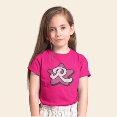 Imagem de  Camiseta Infantil  Rosa Emilly vick Dos Rosas estrela da Emilli Vick 