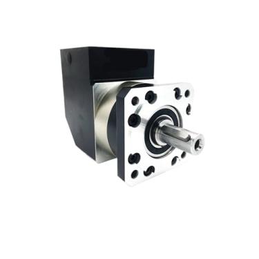 Imagem de Redutor planetário de precisão 90 graus redutor de canto de caixa de engrenagens planetárias 3:1,5:1,10:1,~100:1 Proporção 19,22,24 mm Entrada para servo motor 110,130 mm 1~3KW (proporção de 4 a 1,19