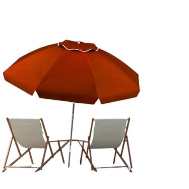 Imagem de Guarda Sol Gigante 2,40m Uv Praia Piscina Respirável Verão(Vinho)