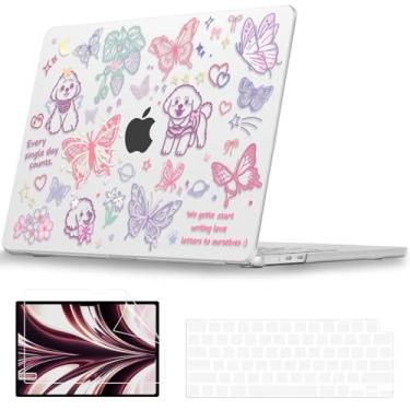 Imagem de AKIT Capa compatível com MacBook Air de 13 polegadas 2025 2024 2023 2022 M4 M3 M2 A3240 A3113 A2681, capa rígida para laptop com protetor de tela + capa de teclado para MacBook Air de 13,6 polegadas