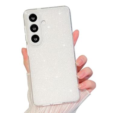 Imagem de MINSCOSE Capa compatível com Samsung Galaxy A36 5G, linda cor neon brilhante, brilhante, fina, à prova de choque, capa brilhante de silicone para mulheres e meninas A36 de 6,7 polegadas - branca