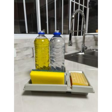 Imagem de Porta Detergentes, Esponjas e Sabão em Barra Plasnorthon - Organizador