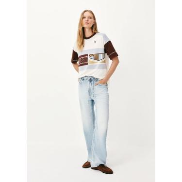 Imagem de Calça Jeans Feminina Cintura Média Wide Leg-Feminino