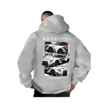 Imagem de Moletom Casual Masculino Estilo Streetwear Com Estampa Grande Da Cidad