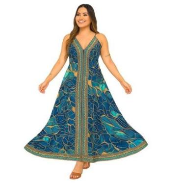 Imagem de Vestido Lenço Indiano FMF Longo Costas Abertas Premium-Feminino