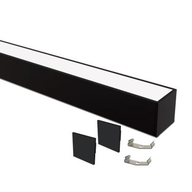 Imagem de Perfil De Sobrepor Taschibra Para Fita De Led Spire 35 Preto Com 1 Metro