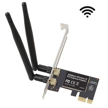 Imagem de Placa Pci Express Wireless 300mbps 2 Antenas Pci-e Kp-t118