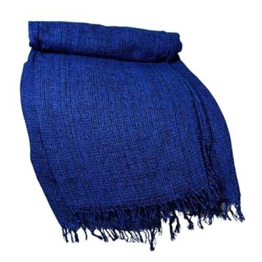 Imagem de Manta Decorativa para Sofá Gigante em Algodão – Para Sala e Ambiente Aconchegante(Azul Royal)