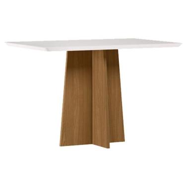 Imagem de Mesa De Jantar Anitta 120x80 Cm Com Vidro Ype Off White – New Ceval