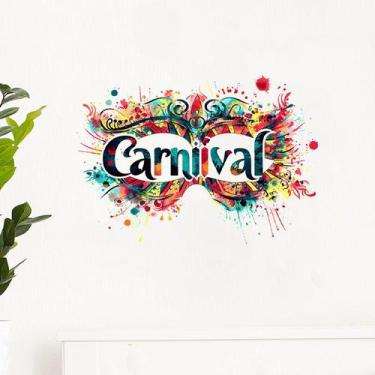 Imagem de Adesivos de parede Carnival Mask PVC 30x40cm - Coloridos - yiweisai