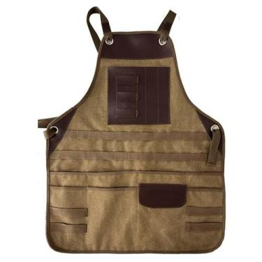 Imagem de Avental de lona resistente com bolsos de ferramentas para homens - yiw