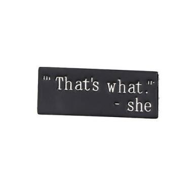 Imagem de Alfinetes de broche Creative Quote em forma de retângulo, liga 5x2cm -