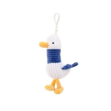 Imagem de Chaveiro de pelúcia, lenço azul fofo, macio, adorável, 3x12 cm - yiwei