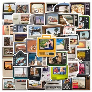 Imagem de Adesivos: TV retrô, computador, vinil, grafite à prova d'água x50 - yi