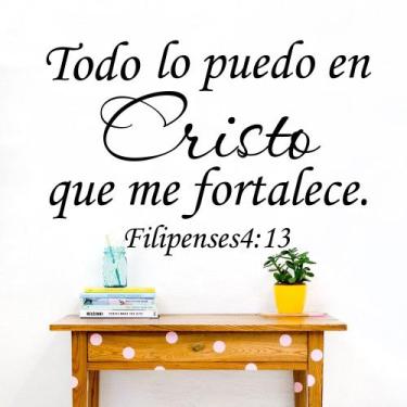 Imagem de Adesivos de parede Filipenses 4:13 Versículo Bíblico PVC 46x70cm - yiw