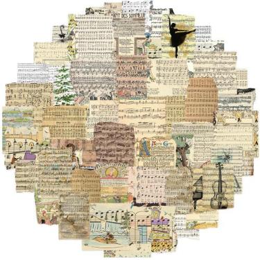 Imagem de Pacote de adesivos: etiqueta vintage, 50 unidades à prova d'água para 