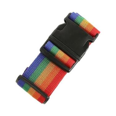 Imagem de Cinta De Bagagem Ajustável Com Cadeado Antifurto E Trava De Senha Para