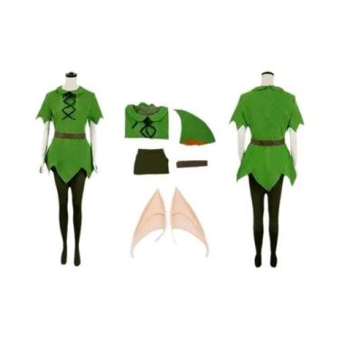 Imagem de Fantasia De Filme Adulto Peter Cosplay Com Macacão, Orelhas, Cinto, Me